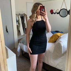 Black mini dress